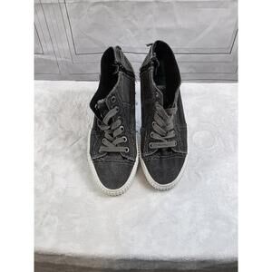 Blowfish Malibu Clay Sneaker In Black Smoked Denim 8.5